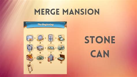 It is not recommended to open multiple areas. . How do you get the stone can in merge mansion